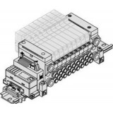 SMC solenoid valve 4 & 5 Port VQ VV5Q21-SB, Base Mounted Manifold for EX510 Gateway Type Serial Transmission System